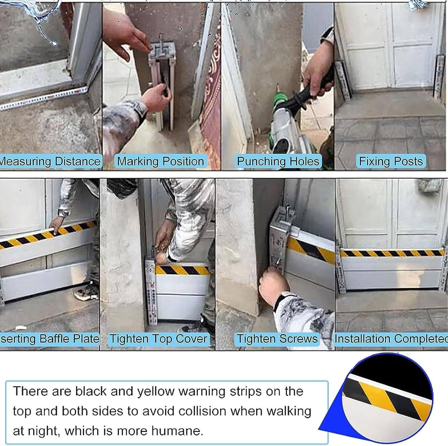 Barrière de Protection Contre Les inondations, Mur Anti-inondation en aluminium, Rabat/Bouclier/Rabat de contrôle des inondations, équipement de Porte Contre Les inondations, Maison commerci