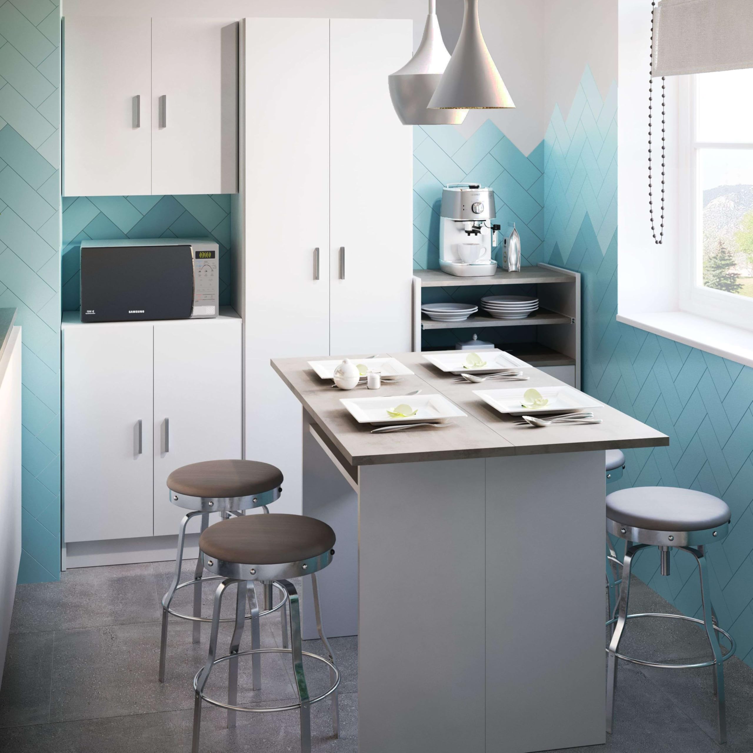 Habitdesign Furniturefactor Armadio/Scarpiera Universale a 2 Ante, Colore Bianco, Legno, 1