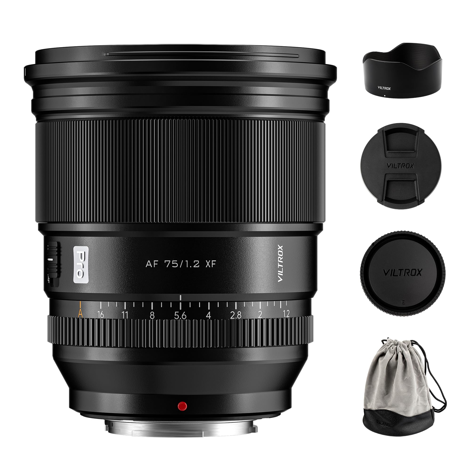 VILTROX AF 75mm F1.2 レンズ Xマウント Viltrox AF 75mm F1.2 Pro APS-C Lens for Fujifilm X-Mount