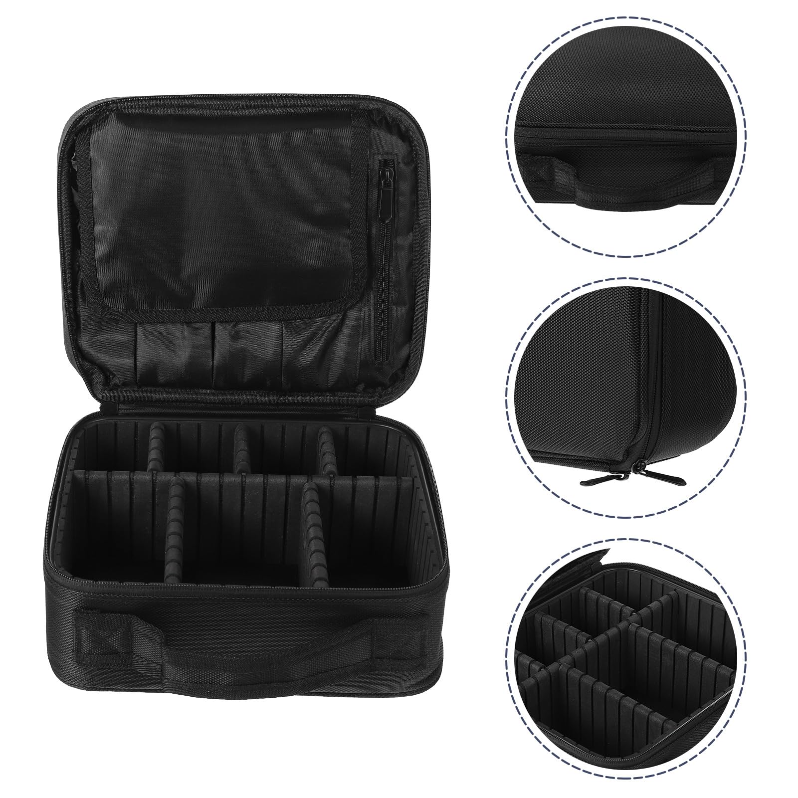 TOPBATHY Neceser de Viaje Portátil de Nylon Multicapa para Cosméticos y Artículos de Aseo, Bolsa de Maquillaje Compacta y Organizada para Viajes Cortos y Negocios