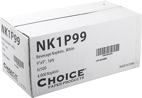 Miniatura 4 de AmerCare Servilletas blancas de 1 capa de 4.5 x 4.5 pulgadas, caja de 4000
