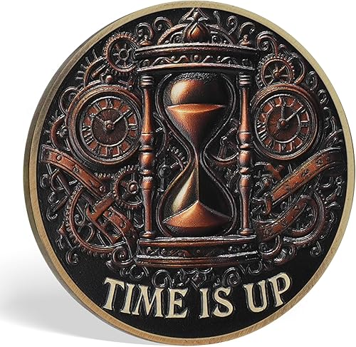 Miniatura 5 de Moneda de calavera estoica Memento Mori - Moneda de desafío Memento Vivere con tumba de serpiente y reloj de arena - Sic Transit Gloria Mundi - Time