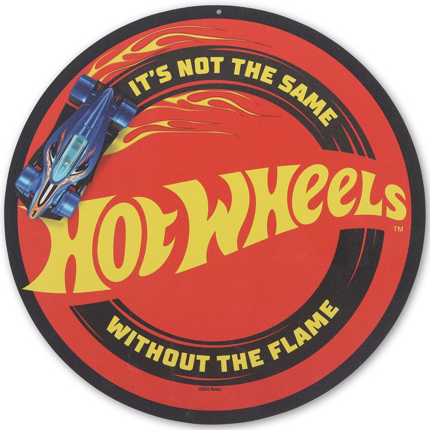 Mattel Hot Wheels Garage Metal Sign - Vintage Hot Wheels Sign for Garage, Bedroom or Man Cave
