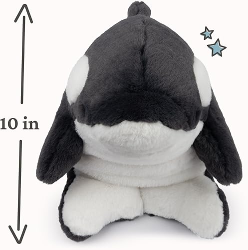 Miniatura 4 de GUND Flynn Orca Ballena de peluche, animal de peluche prémium de ballena para edades de 1 año en adelante, negroblanco, 10 pulgadas