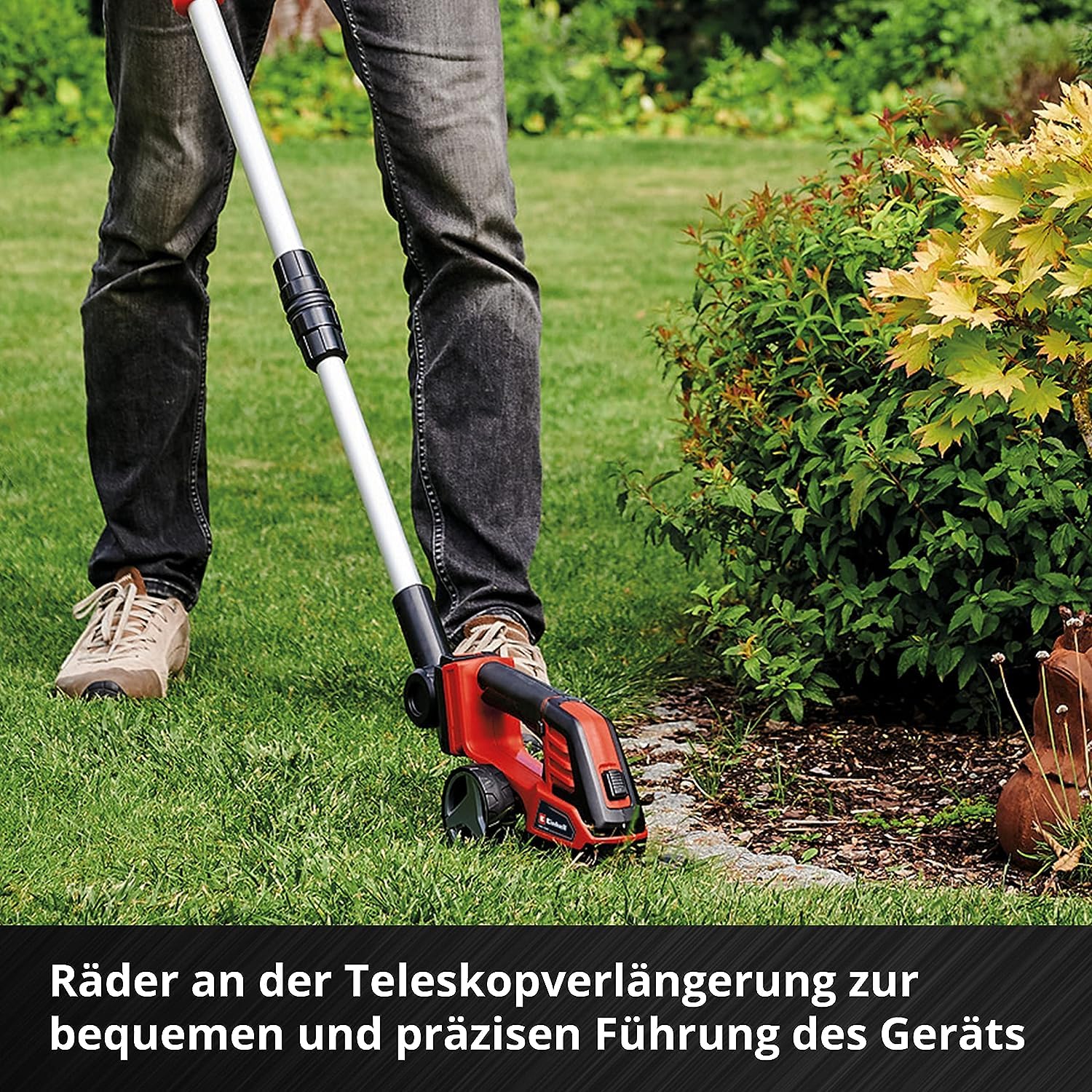 Einhell GE-CG 18/100 Li T-Solo Akku-Gras- und Strauchschere 18V Li-Ion Teleskopstiel 100mm 200mm Power X-Change