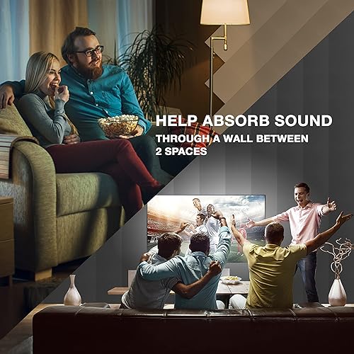 Miniatura 6 de Fstop Labs Paneles acústicos de espuma acústica, paneles acústicos de 12 x 12 x 0.4 pulgadas, paneles acústicos, tratamiento de aislamiento de