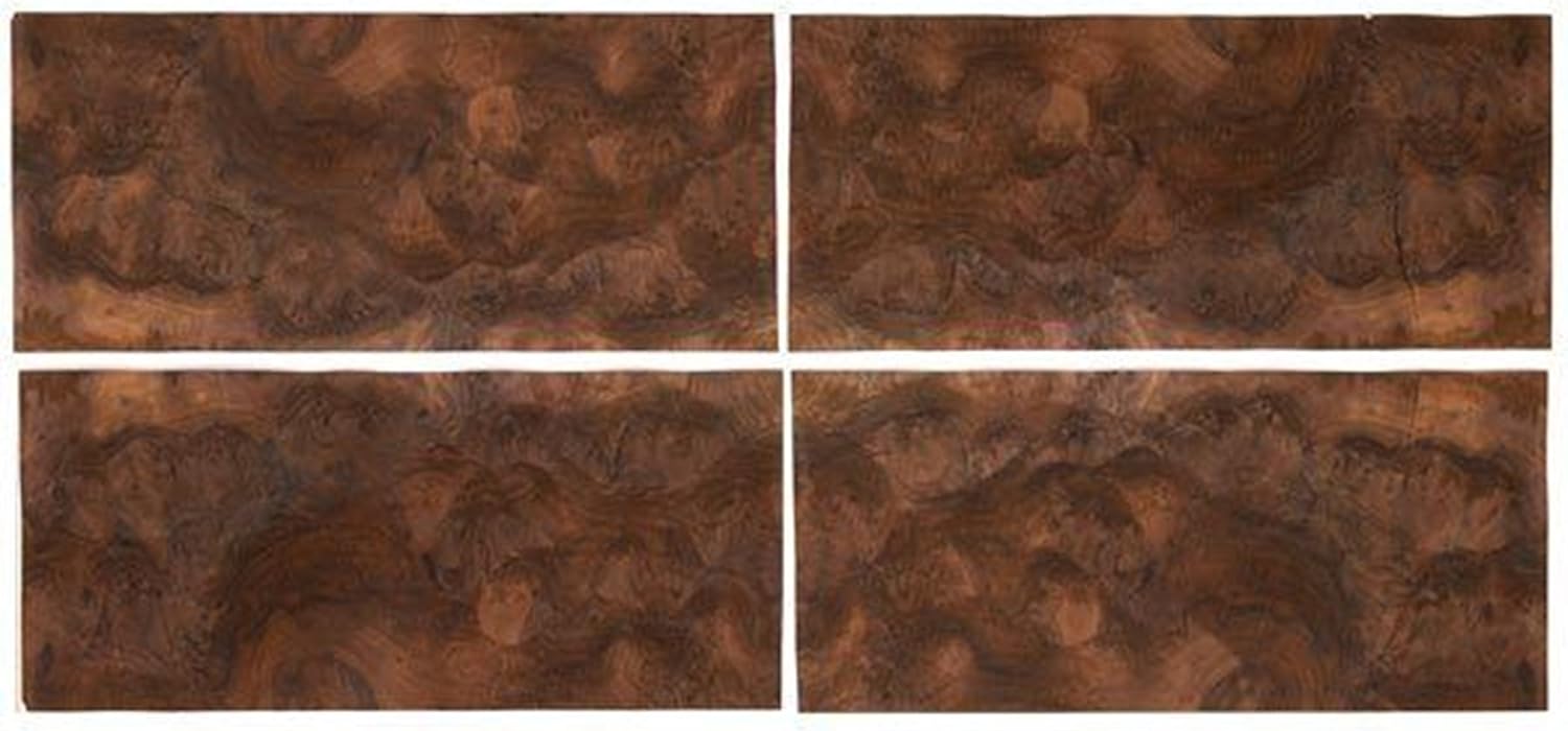 Walnut Burl 4 Way Match Veneer Pack, 8X18 4Pc