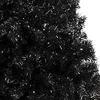 Vista 5 de Nearly Natural Árbol de Navidad artificial negro de 4 pies con 170 luces LED transparentes