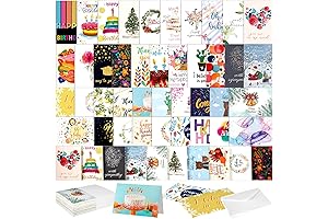 Glenmal Holiday Cards Bulk 200 Count for All Occasions