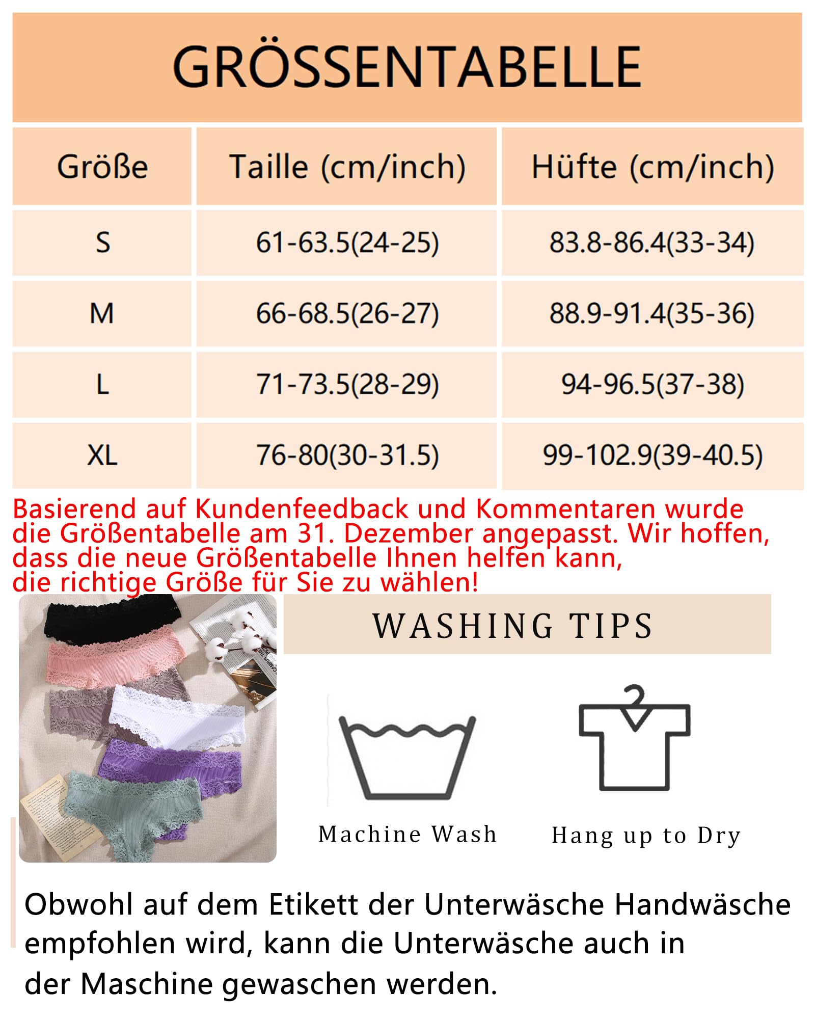 BeReady Mutande Brasiliana Donna Cotone Slip Pizzo Set Mutandine a Vita Bassa Intimo Seducente Culotte Underwear Pacco da 6