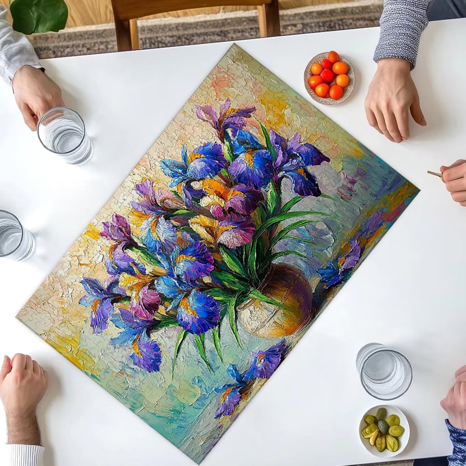 Puzzle 1500 elementów dla dorosłych puzzle dla dorosłych 1500 elementów puzzle wymagające i drażniące mózgi edukacja gra dla całości, prezenty dla mężczyzn, motyw puzzli: (Wazony kwiatowe) h-388