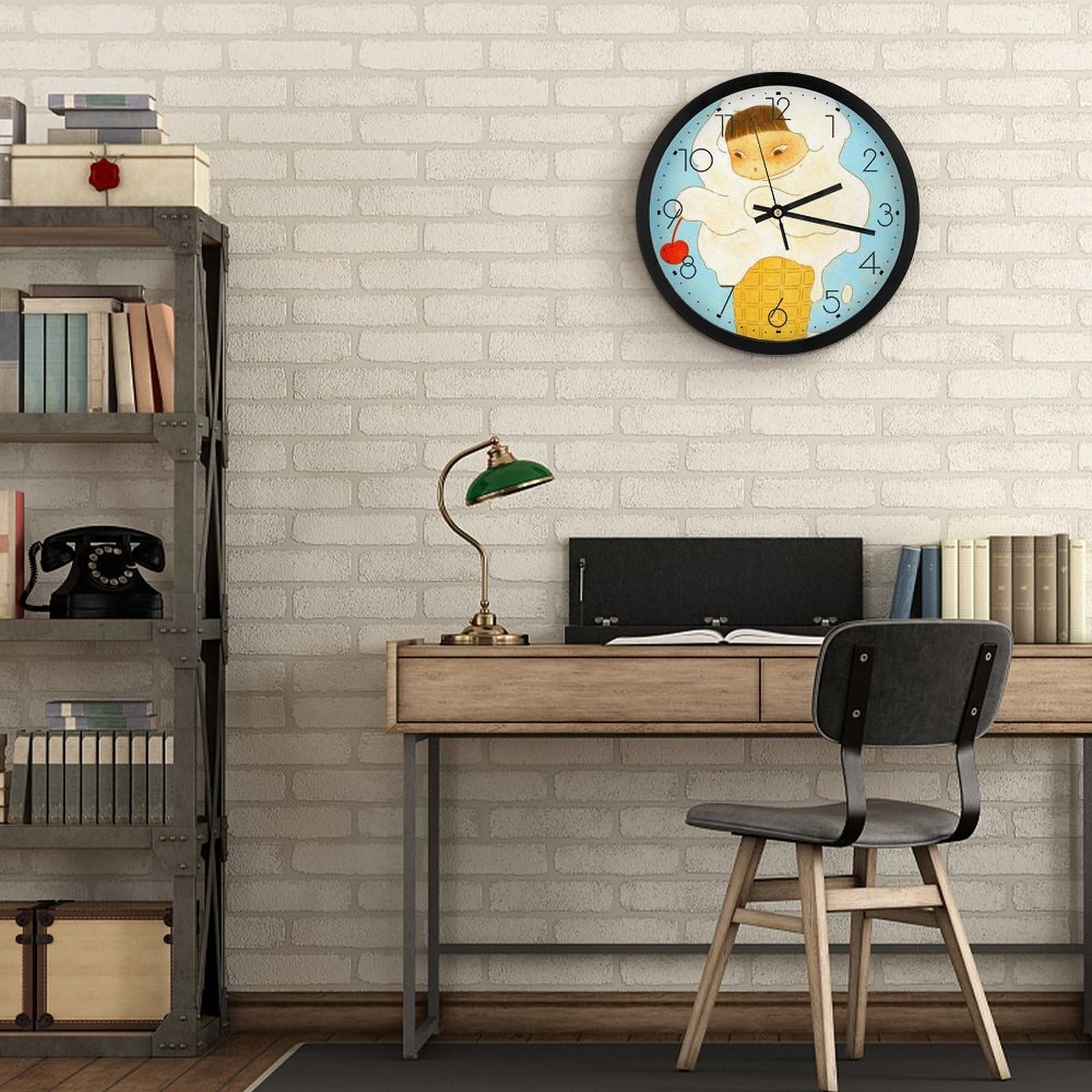 Amazon.co.jp: なら よしとも 奈良美智 掛け時計 電波時計 夜間秒針