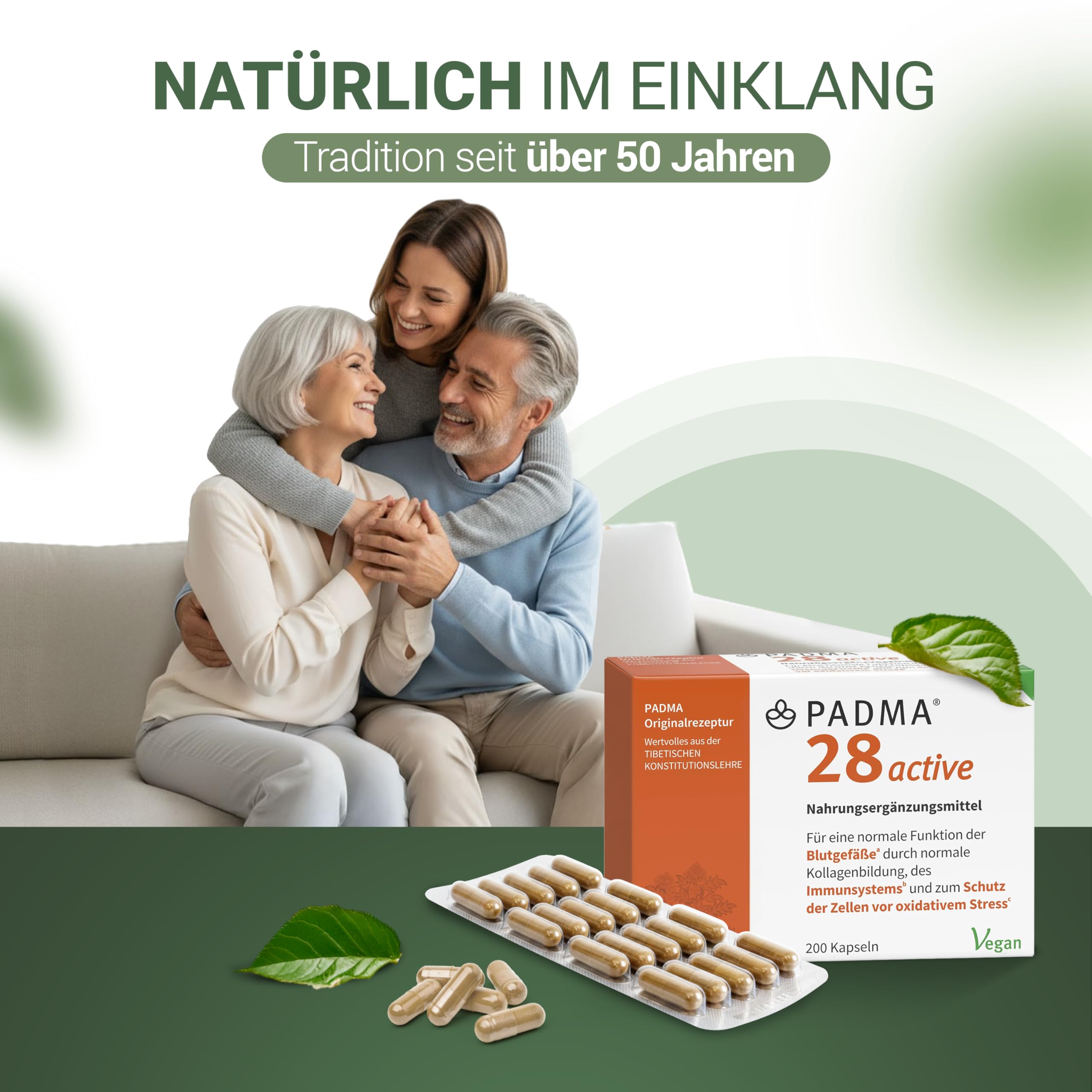 200 Kapseln - Mit Vitamin C - Unterstützung von Blutgefäßen, Immunsystem & Schutz vor Stress - Nach tibetischer Rezeptur mit Kräutern & Mineralien - Vegan, hergestellt in der Schweiz