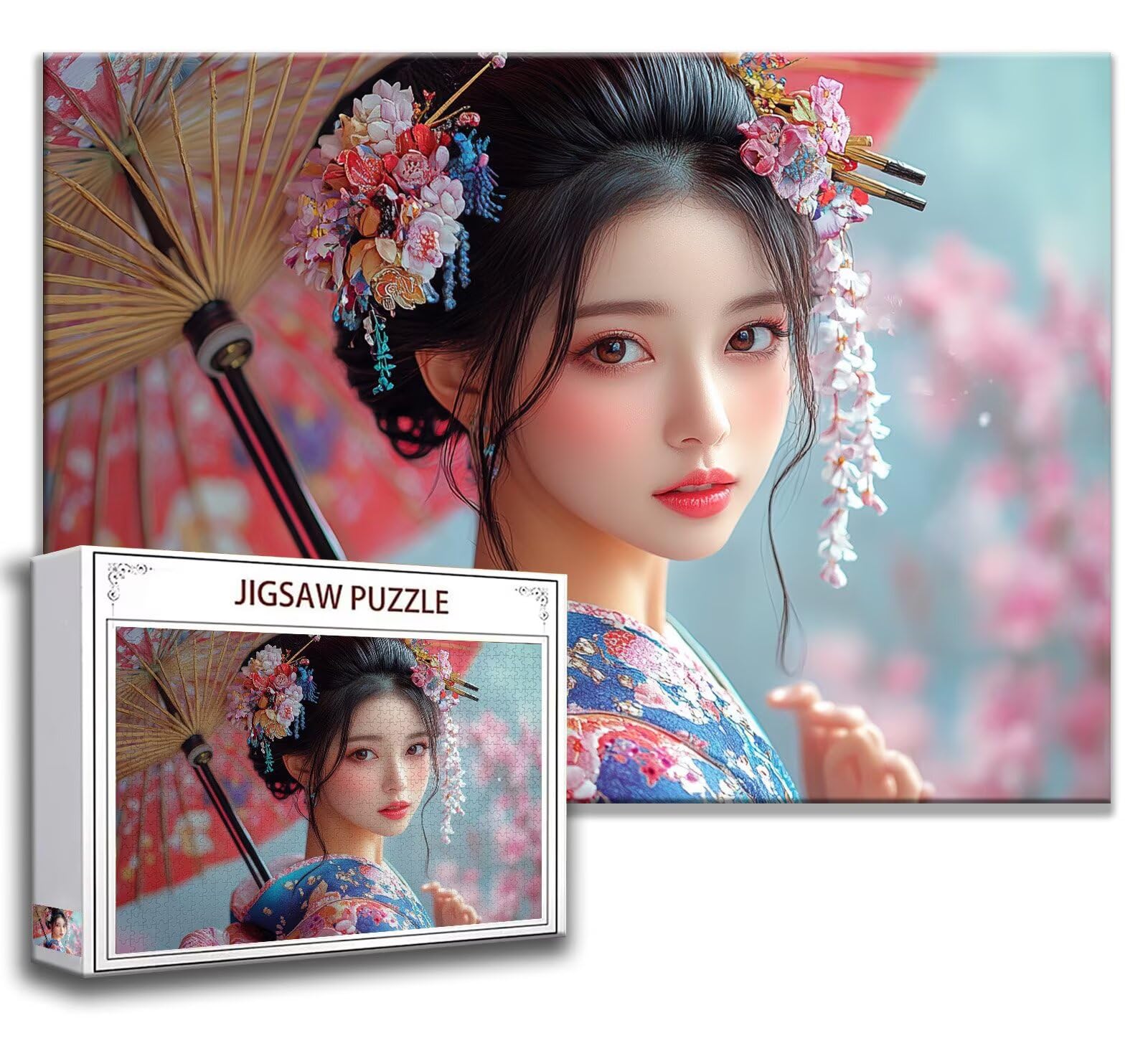 Puzzle Geisha Puzzle 1500 Pezzi, Difficili Impossible Puzzle Giappone Puzzle Grandi Dimensioni per Adulti 87 x 57 cm Bambini 3 4 5 6 7 8 Anni Bambino, Bambina, Maschio Rilassamento e Intelligence G-8