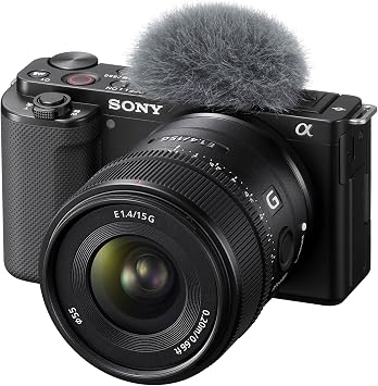 Sony E 15 mm F1.4 G APS-C Geniş Diyaframlı Geniş Açılı G Lens Prime Lens, SEL15F14G, Siyah
