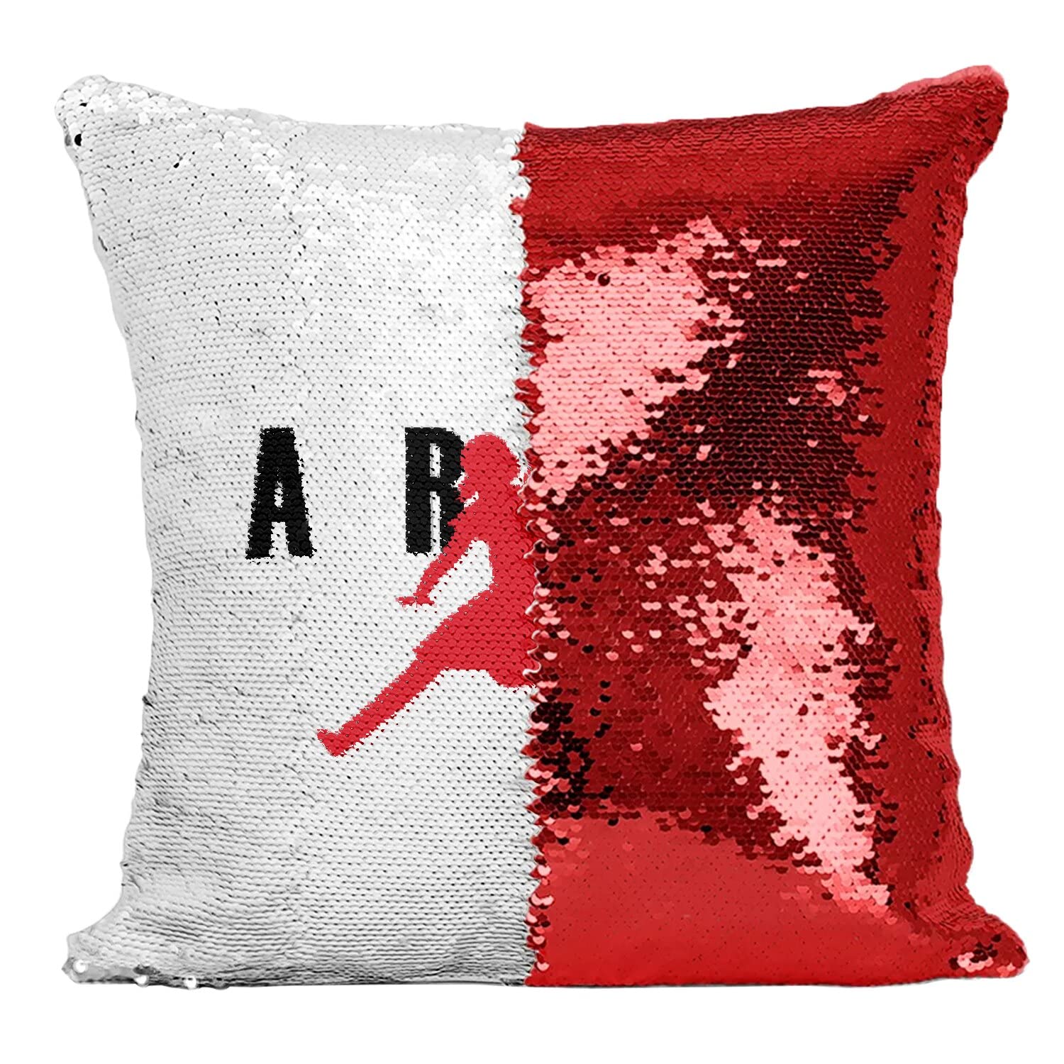 Coussin paillettes Arya basket rouge pour salon tendance