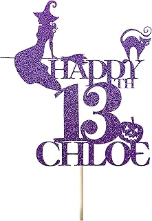 Beaver Fun, Custom Halloween Themed Witch Age and Name Girl Happy Birthday Cake Topper, Birthday Cake Topper for Halloween Party, Halloween Birthday Cake Topper, Halloween Party, Custom Birthday Cake Topper, Any Number Birthday Cake Topper, 4"- 8" inches Size Options, Available 16 Colors, Custom Birthday Glitter Cake Decoration, Create Your Own Customizable Cake Topping