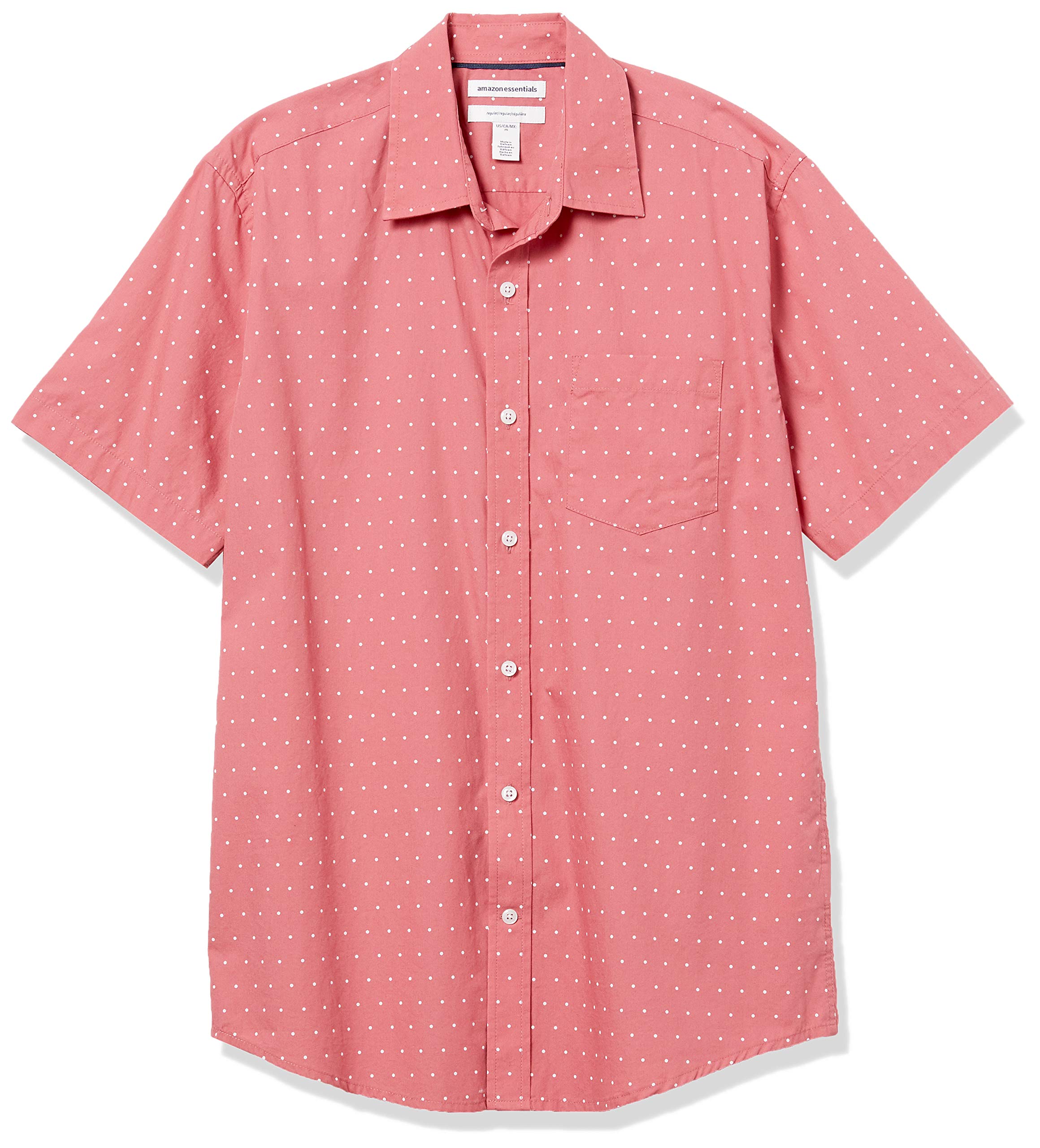Amazon Essentials Men's Regular-Fit Short-Sleeve Poplin Shirt