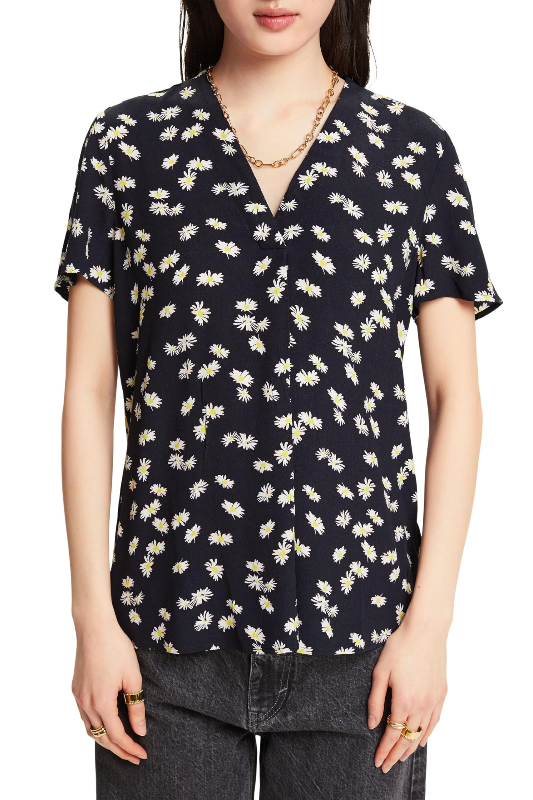 Esprit Women's 400/Navy 994Ee1f315 Blouse, Xxs