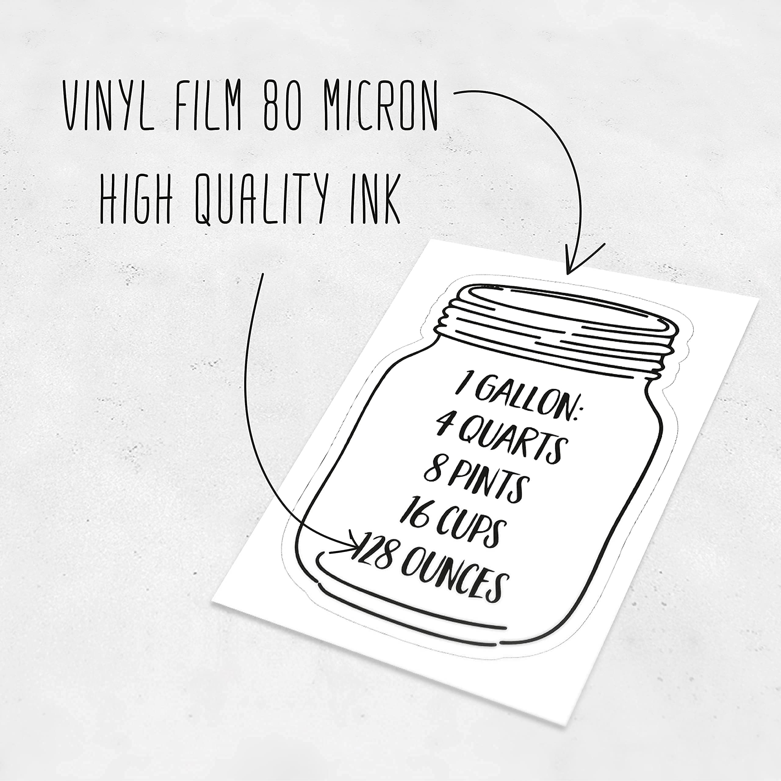 VictorySell Measuring Cups Kitchen Stickers, Cupboard Wall Decals for