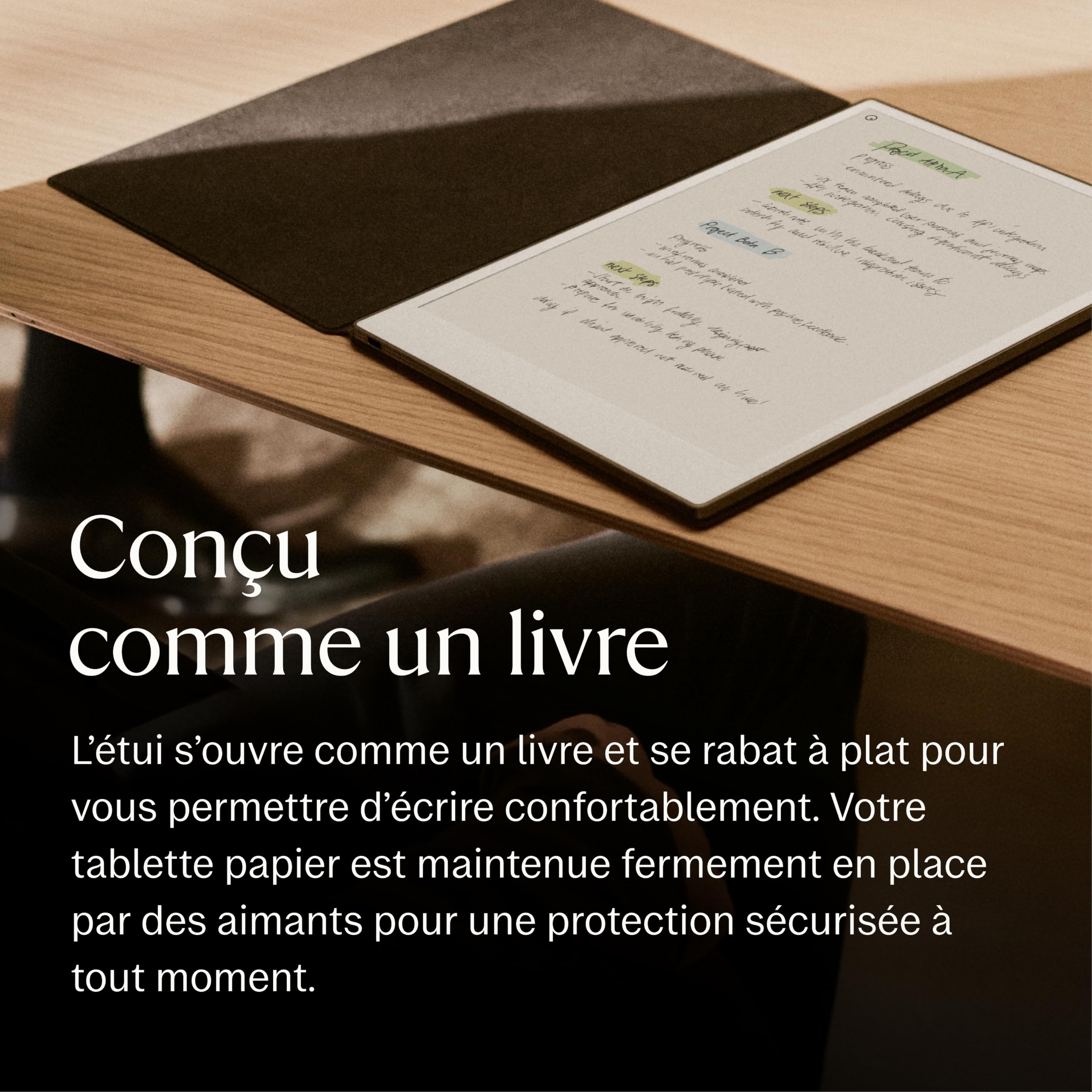 reMarkable Book Folio | Housse polymère pour Tablette reMarkable Paper Pro | Gris