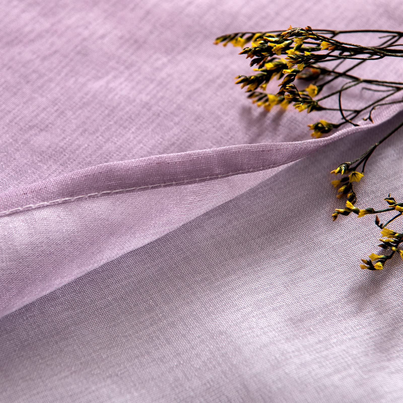 MIULEE Voile Tende Trasparenti con Occhielli Sfumato Verticale Tenda per Finestra per Soggiorno e Camera da Letto 2 Pannelli 140 x 245 CM Viola Chiaro