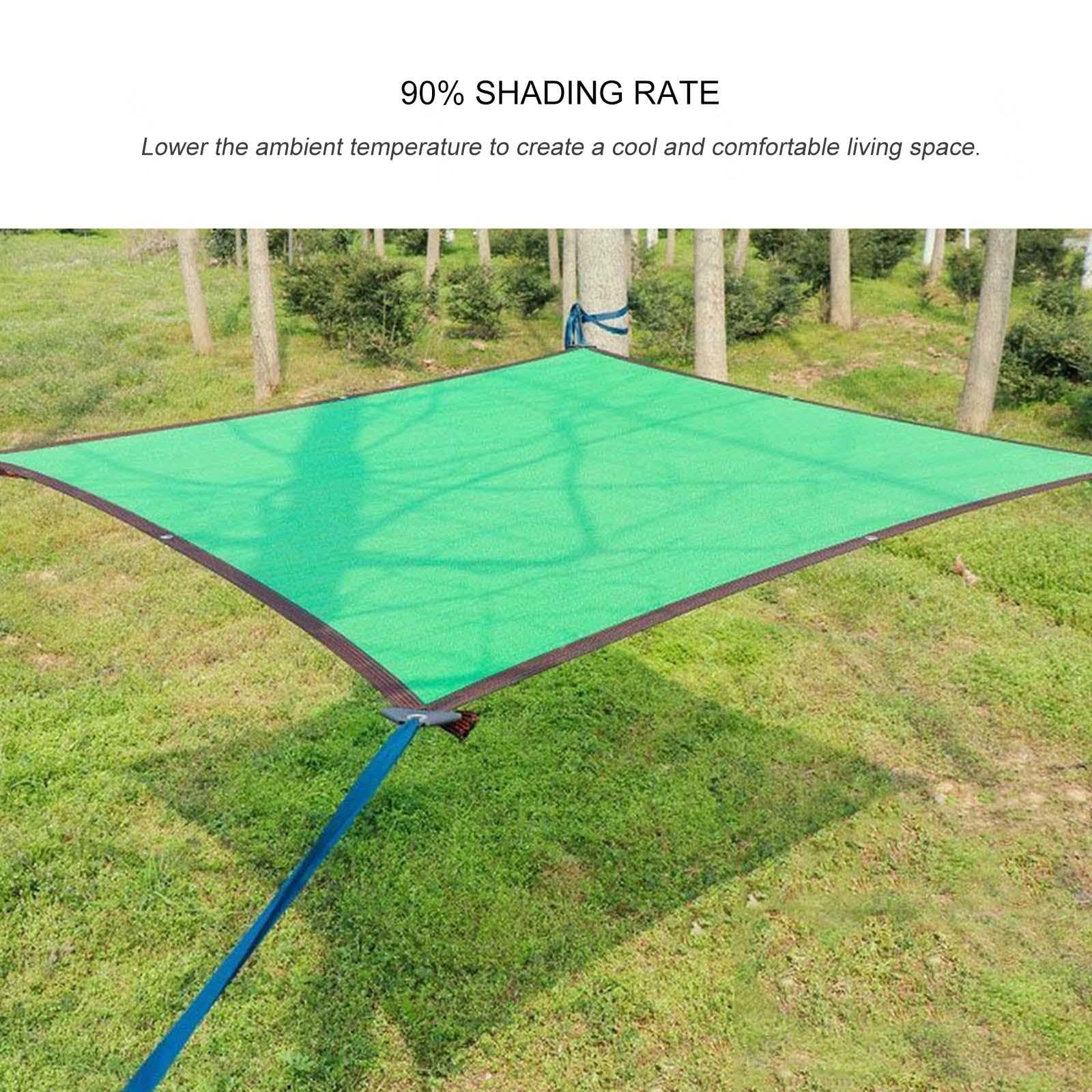 Malla De Sombreo Verde 2×3m 2×5m 3×3m 3×4m 4×5m 4×6m,Red De Sombra 90%,Malla Sombreadora Con Ojales,Tela De Sombra Para Pérgola Jardín Invernadero,Vela De Sombra,Anti-uv,Green-5x7m(16.4*23ft)