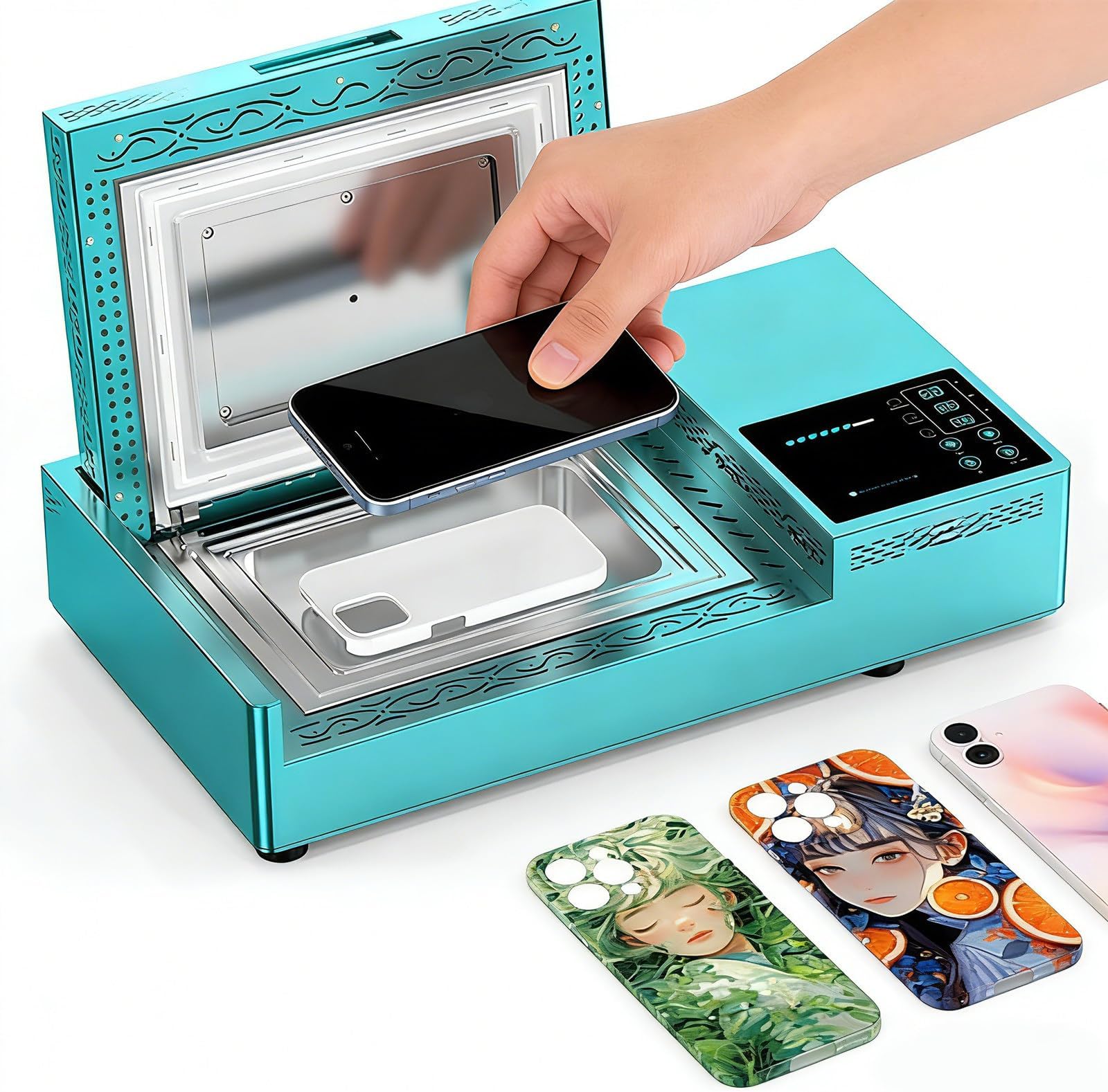 Phone Case Heat Press Machine for iPhone/Android,3D Subli mation Vacuum Heat Press Machine for Sublimation Blanks Phone Cases, Airpods,Headphone,DIY Customize Phone Case Printer Machine