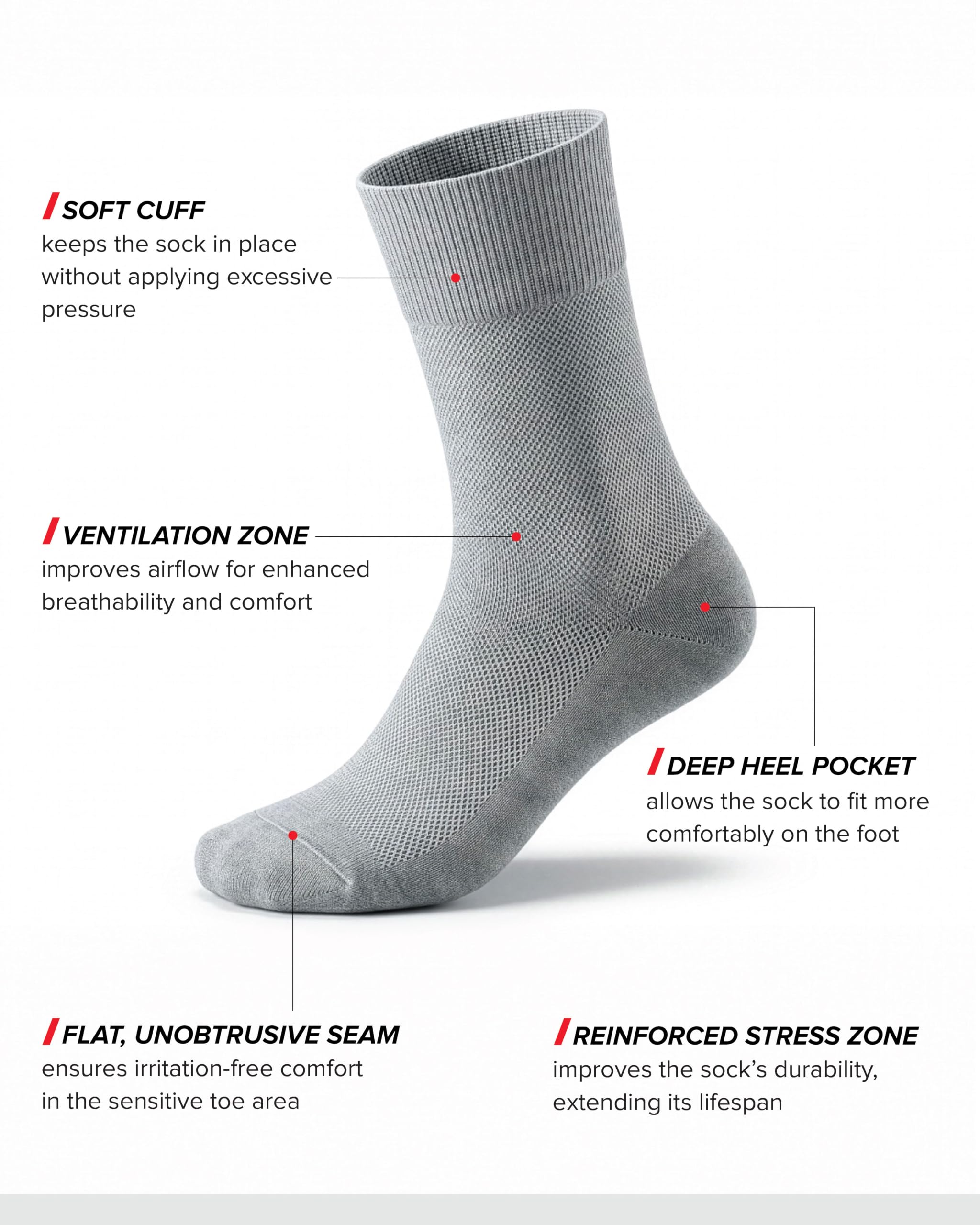 vitsocks Chaussette d'été LIN et COTON fine légère Homme (3 PAIRES) ultra respirante