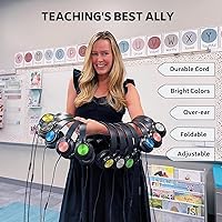 Vista 2 de AILIHEN Paquete de 12 auriculares para aula, con cable y micrófono para estudiantes, adolescentes, biblioteca, Chromebook, laptop, ajustables