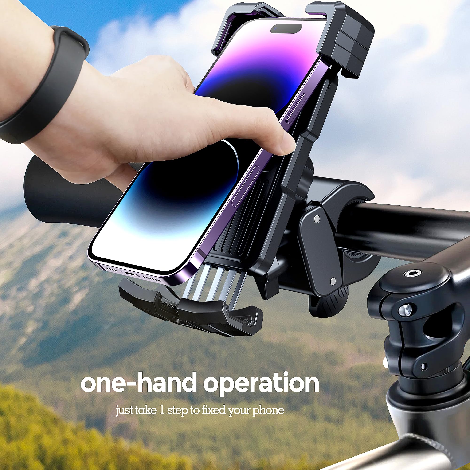 Supporto Per Cellulare Da Bici E Moto Lucrave – Universale Con Rotazione 360° E Blocco Di Sicurezza Per IPhone E Smartphone Fino A 7 Pollici