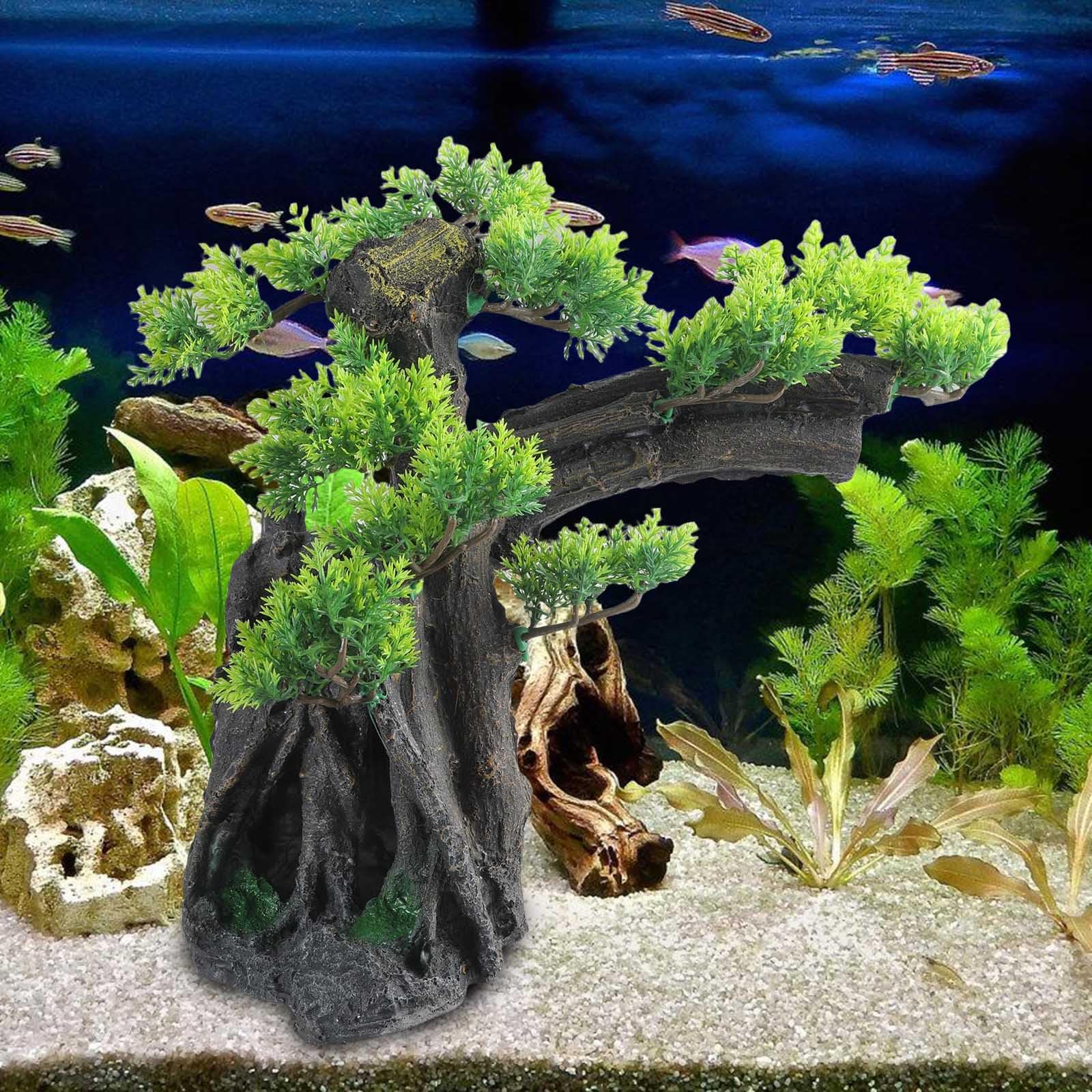 Fishtank Gamberetti Allevamento Tronco Casa Sull ' Albero Ornamento per acquari Terrari Paesaggistica Rifugio Ornamenti per acquari Acquari Pesci Grandi