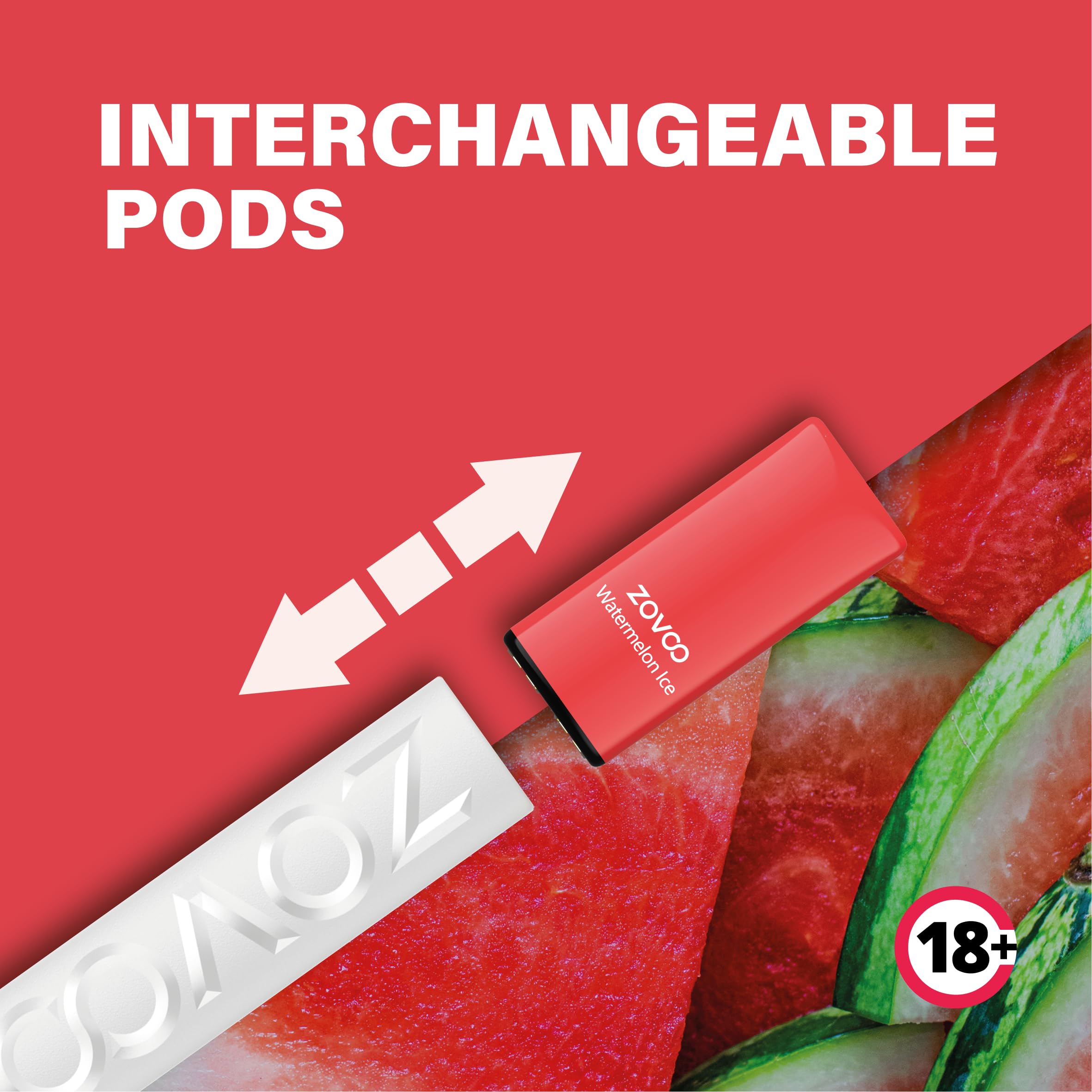 ZOVOO Vaper rechargeable Dragbar 2.0, Cigarette electronique sans nicotine,  2 pods de recharge, Saveur intense et durable, Vape, Réutilisable  (Watermelon Ice/Melon d'eau Gelée) : Amazon.fr: High-Tech