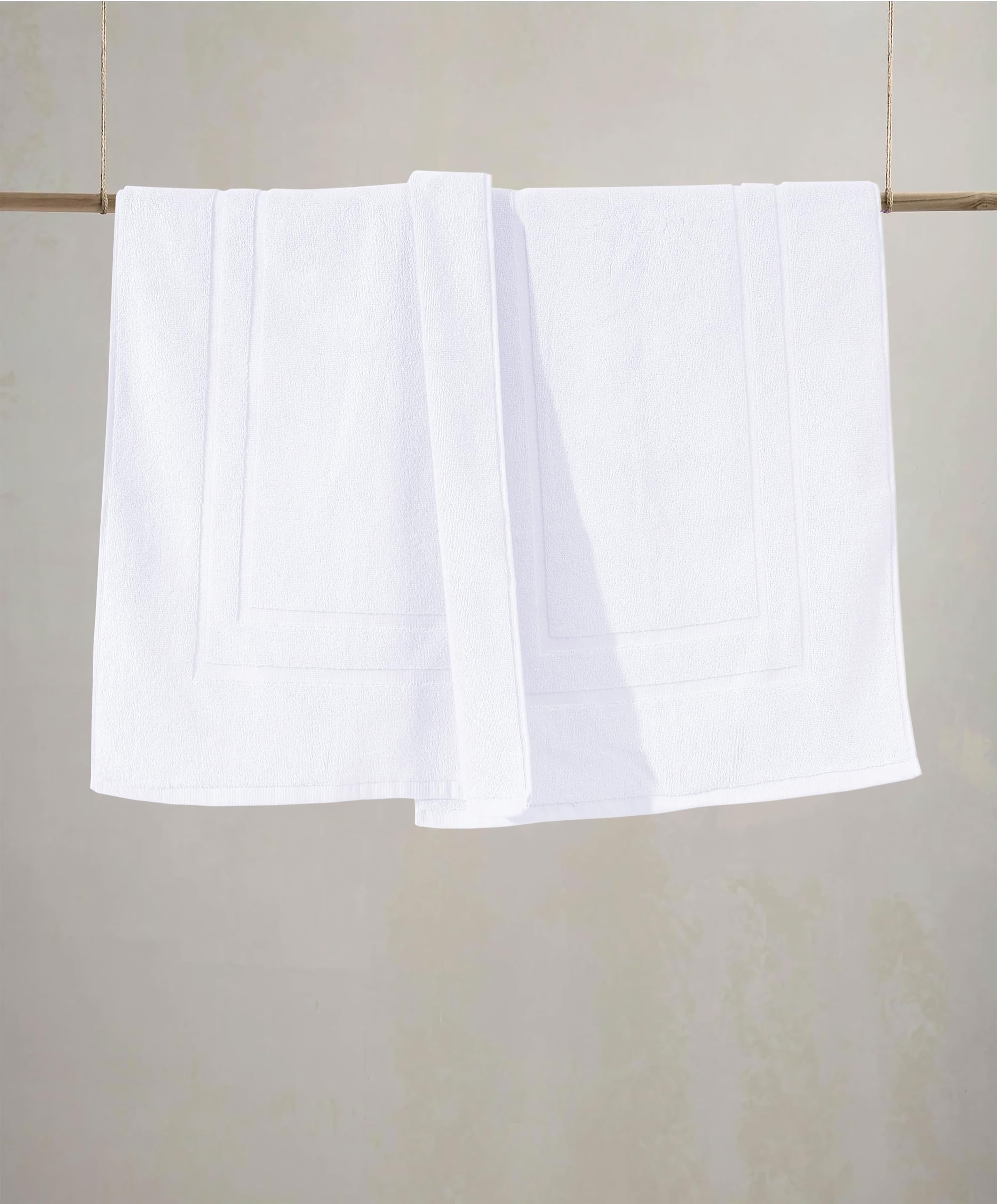 Pióra i ścieg, 2-częściowe ręczniki jak maty łazienkowe, 76 x 50 cm, 100% bawełniane maty łazienkowe, maty podłogowe pod prysznic, nie dywanik łazienkowy, miękkie, chłonne, nadające się do prania,