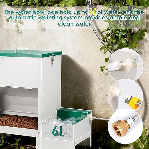 Miniatura 5 de Alimentador automático para perros de raza grande y dispensador automático de agua para perros grandes