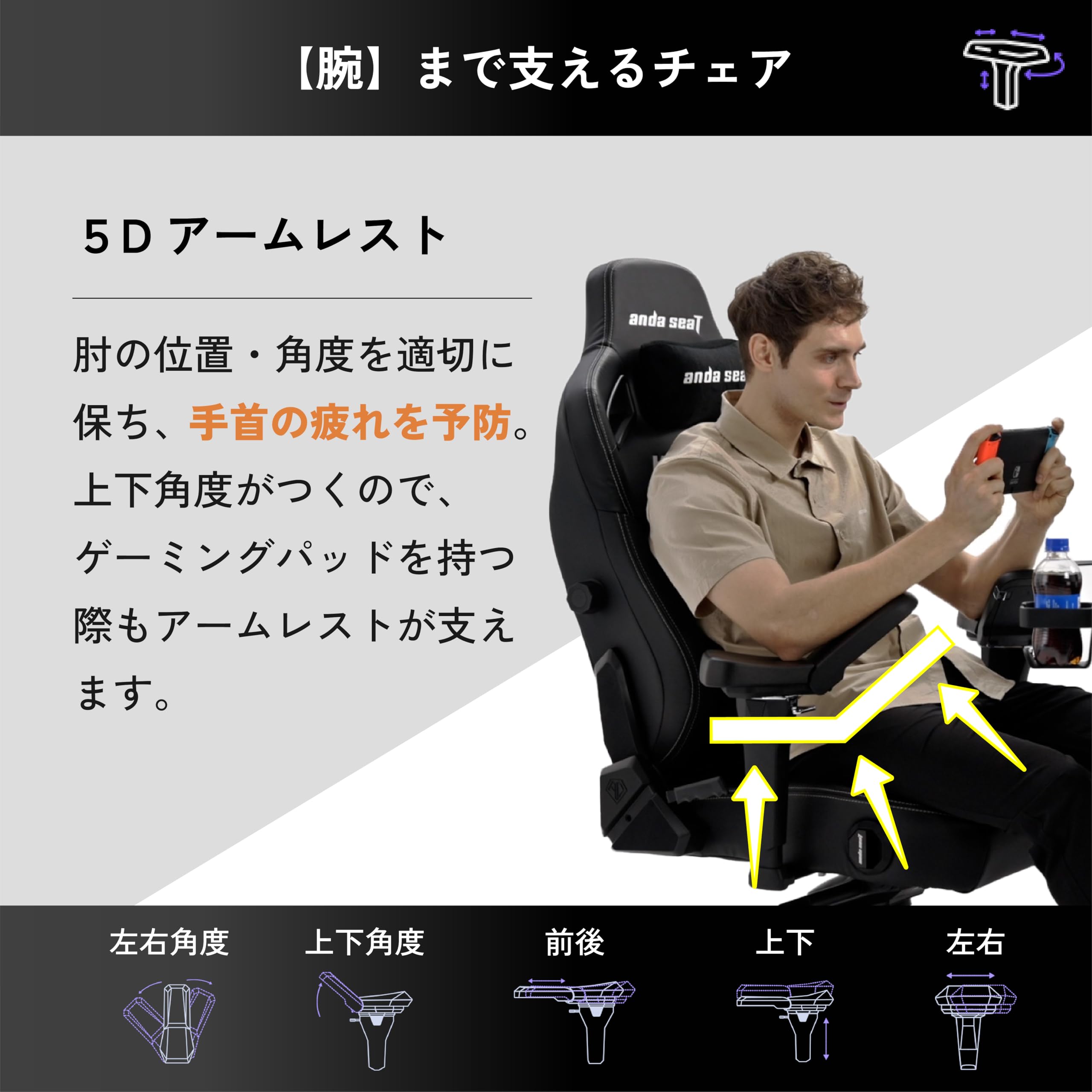 新生活に❗️人間工学腰痛対策◆バックサポートヘッドレスト付ゲーミングチェア360° ゲーミング チェア ゲーム用 ヘッドレスト フットレスト