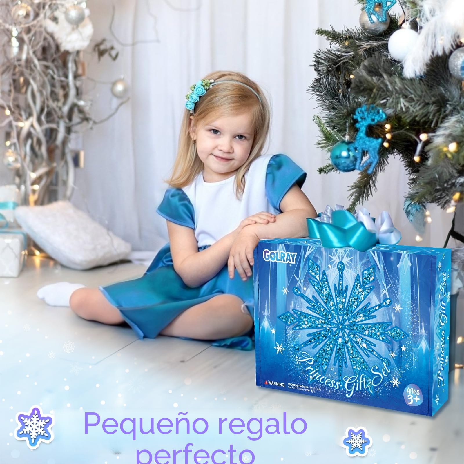 G.C Juguetes Niña 3 4 5 6 7 8 Años con Capa Set Maquillaje Niña Pintauñas Bolsa de Mano Varita Magica, Juguetes Regalos Cumpleaños Fiesta para Niñas
