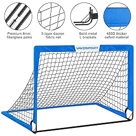 Kids Soccer Goals for Backyard Set - 2 of 4\' x 3\' Portable Soccer Goal Training Equipment, Pop Up Toddler Soccer Net with Soccer Ball, Soccer Set for Kids and Youth Games, Sports