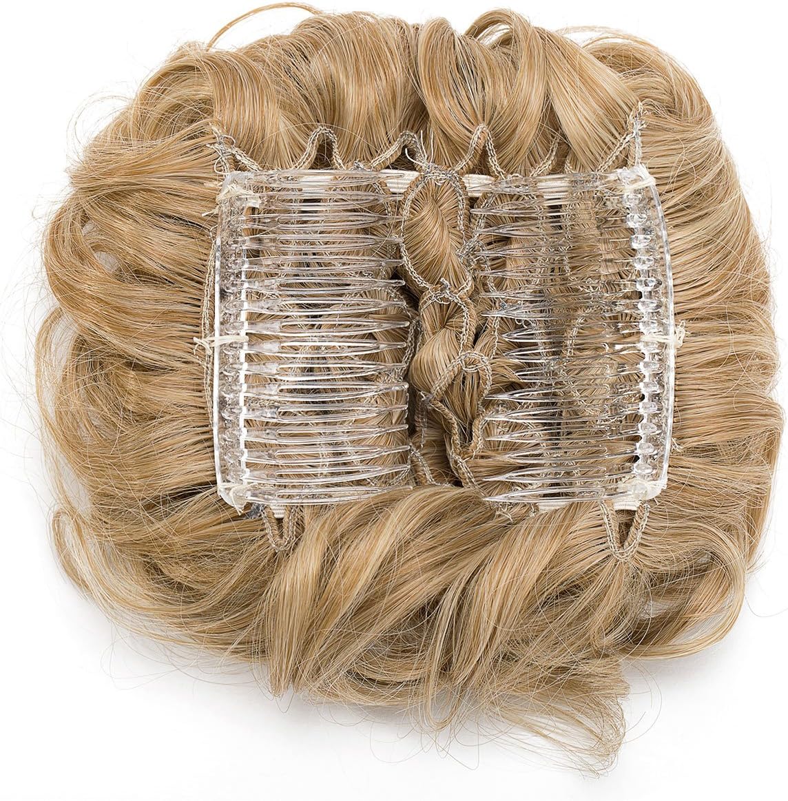 Short Messy Curly Dish Hair Bun Extension Easy Stretch hair Combs Clip in Ponytail Extension Scrunchie Chignon Tray Ponytail Hairpieces - Image 5
