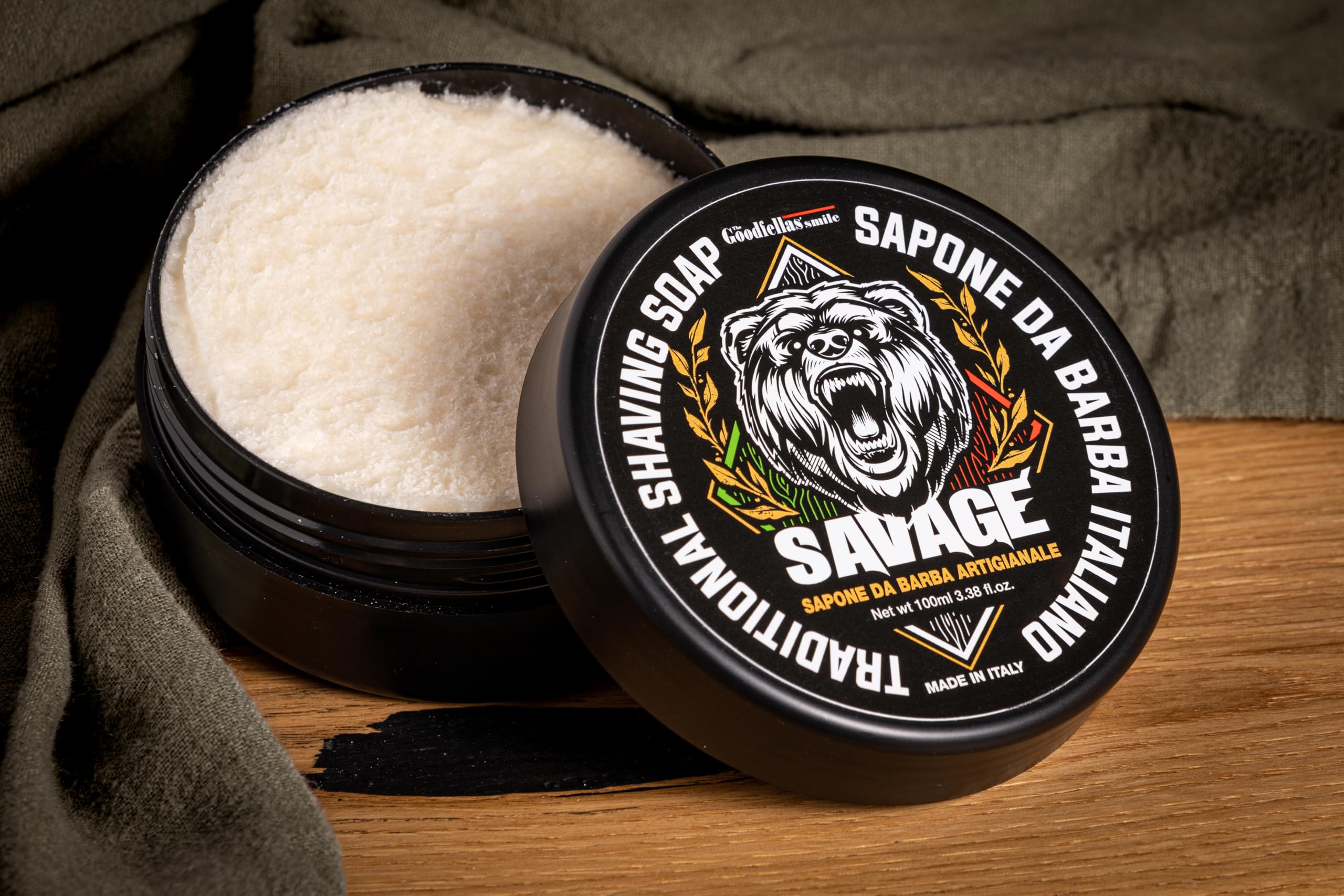THE GOODFELLAS' SMILE Savage DUO SET. Shaving Soap and Aftershave Set, 500 g