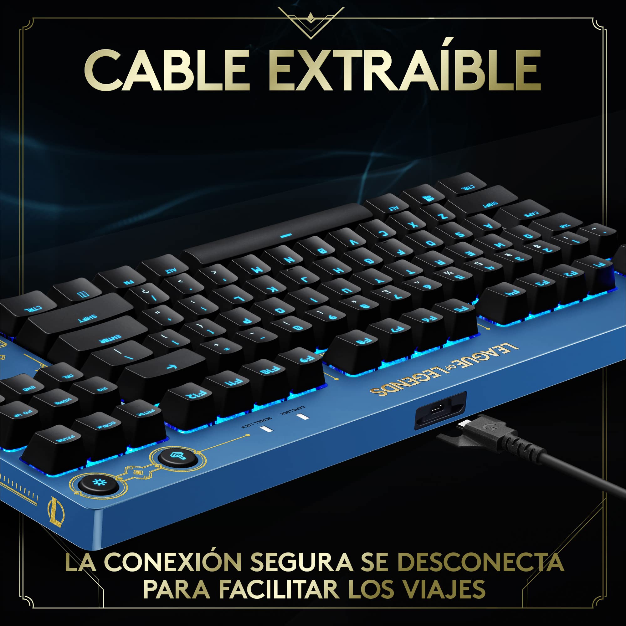 Logitech G Pro Teclado Mecánico Gaming Edición League of Legends Distribucion de Teclas Paises nordicos