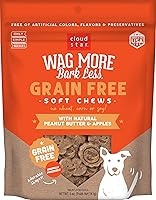 Cloud Star Wag More Bark Less Grain-Free Soft Chewy Peanut Butter & Apple Dog Treats