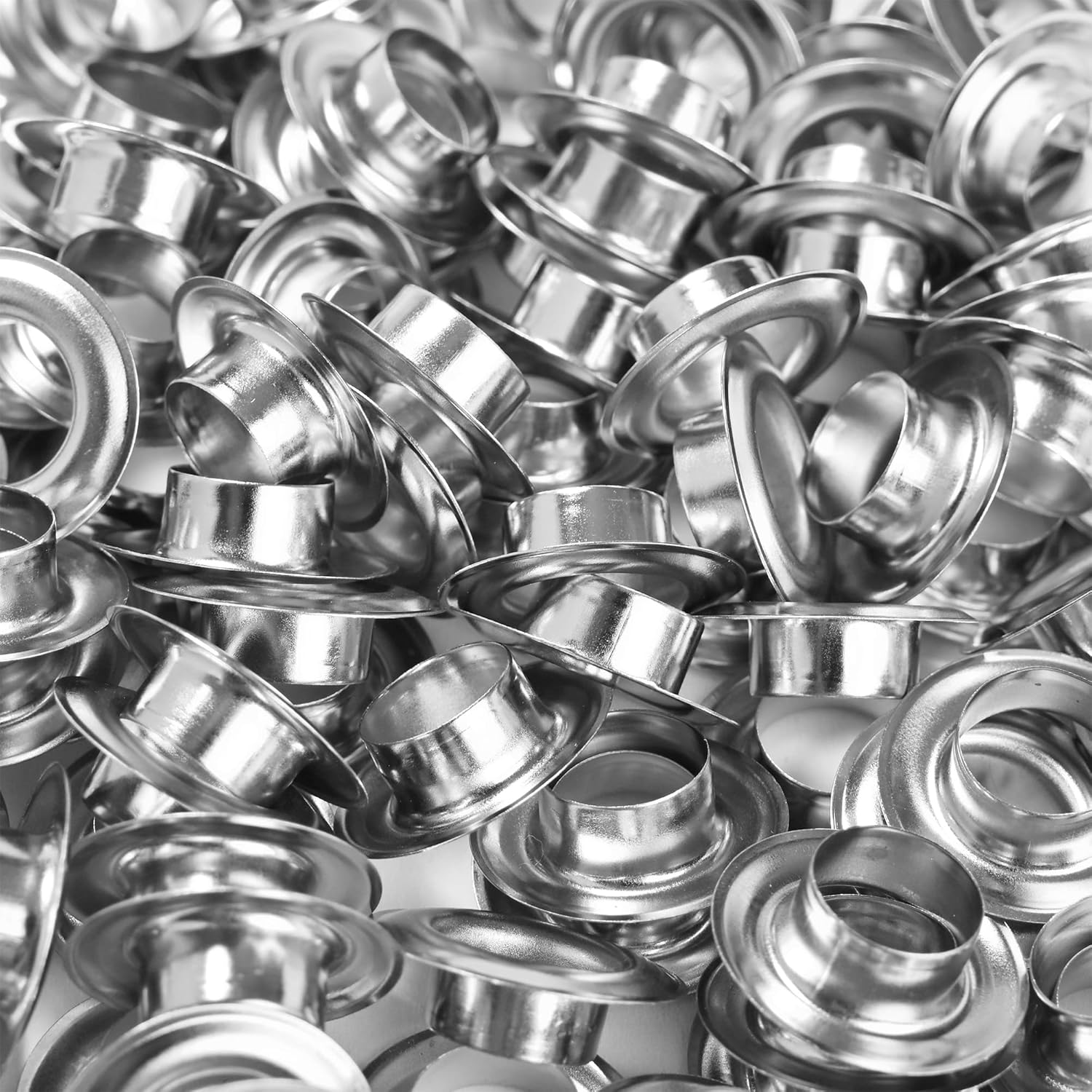 KING PIECES 1000pcs Grommets 1/2 Inch (12mm) Washers and Grommets Kit for Grommet Tool, Banner & Posters Metal Grommets Eyelets for Fabric Clothes Leather Belt Punching