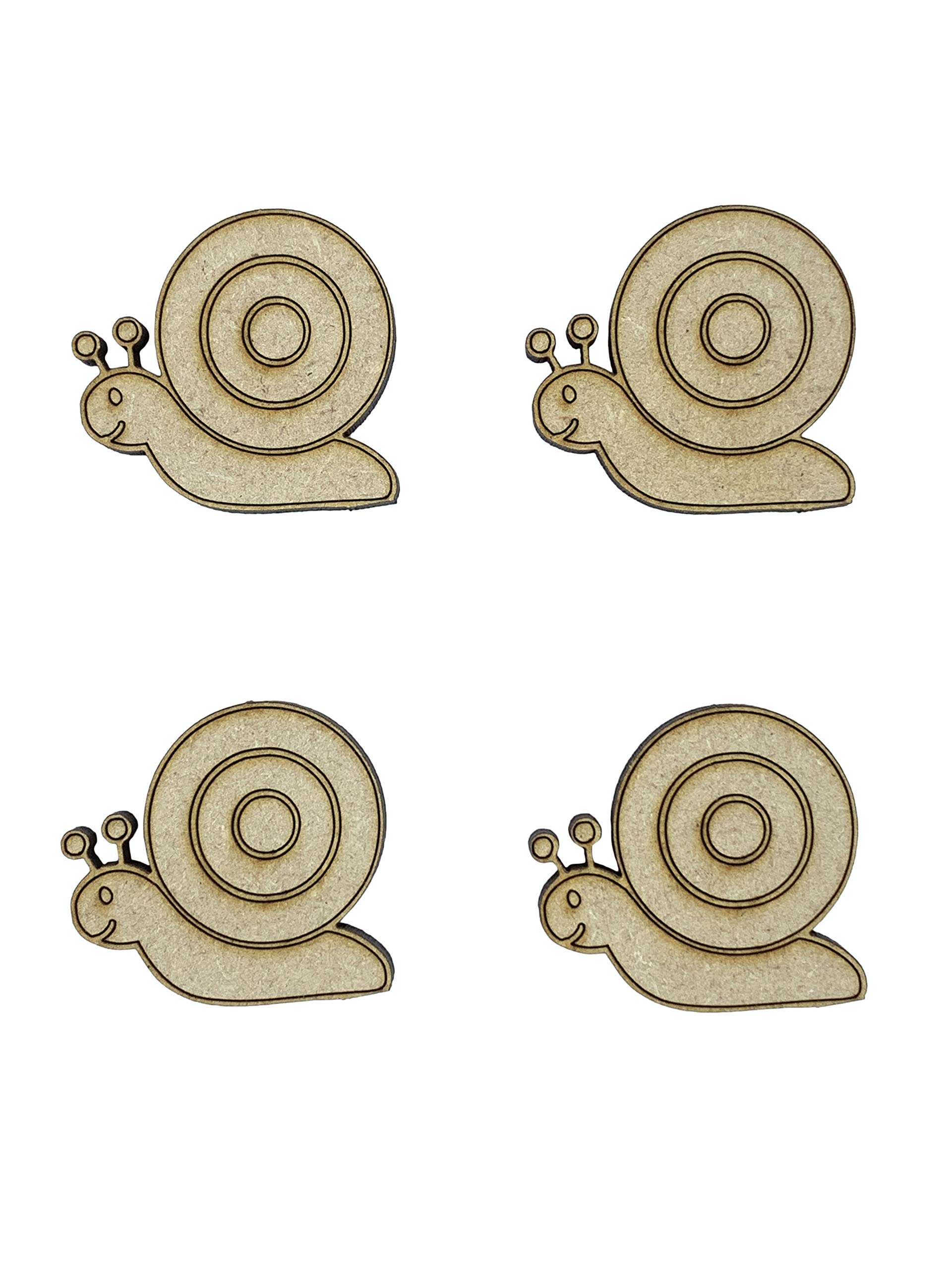 The Crafty Cow 16X Snail With Detail 3Cm Wood Craft Embelishments Laser Cut Shape Mdf