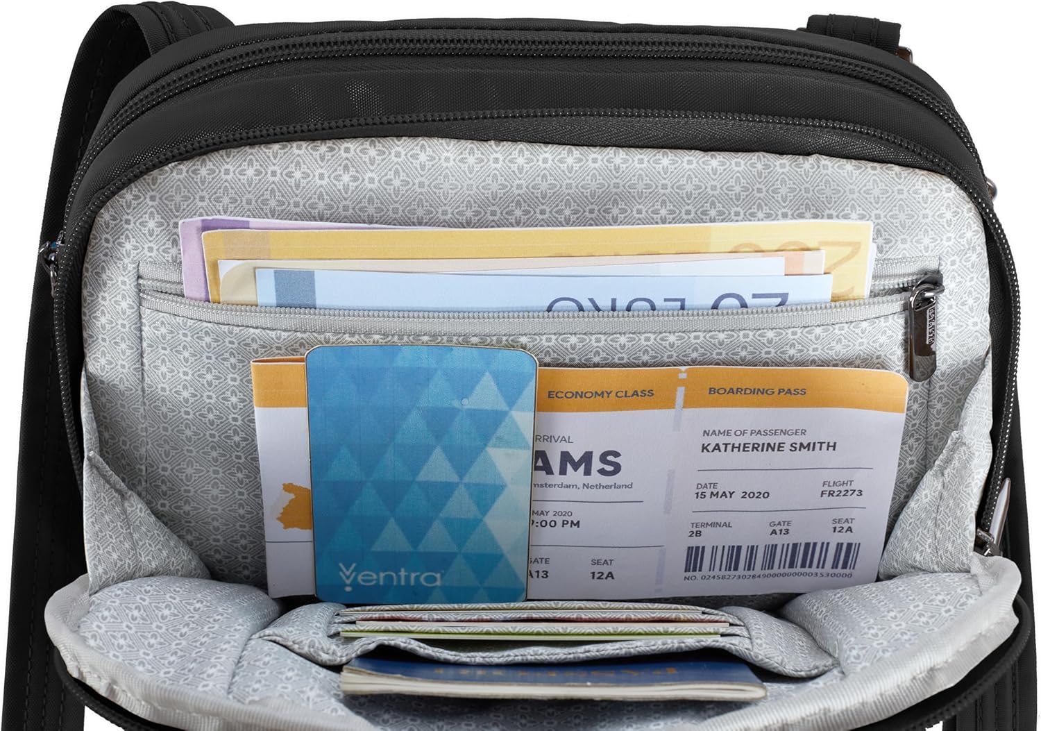 Travelon Anti-Theft Runways Double Compartment Crossbody