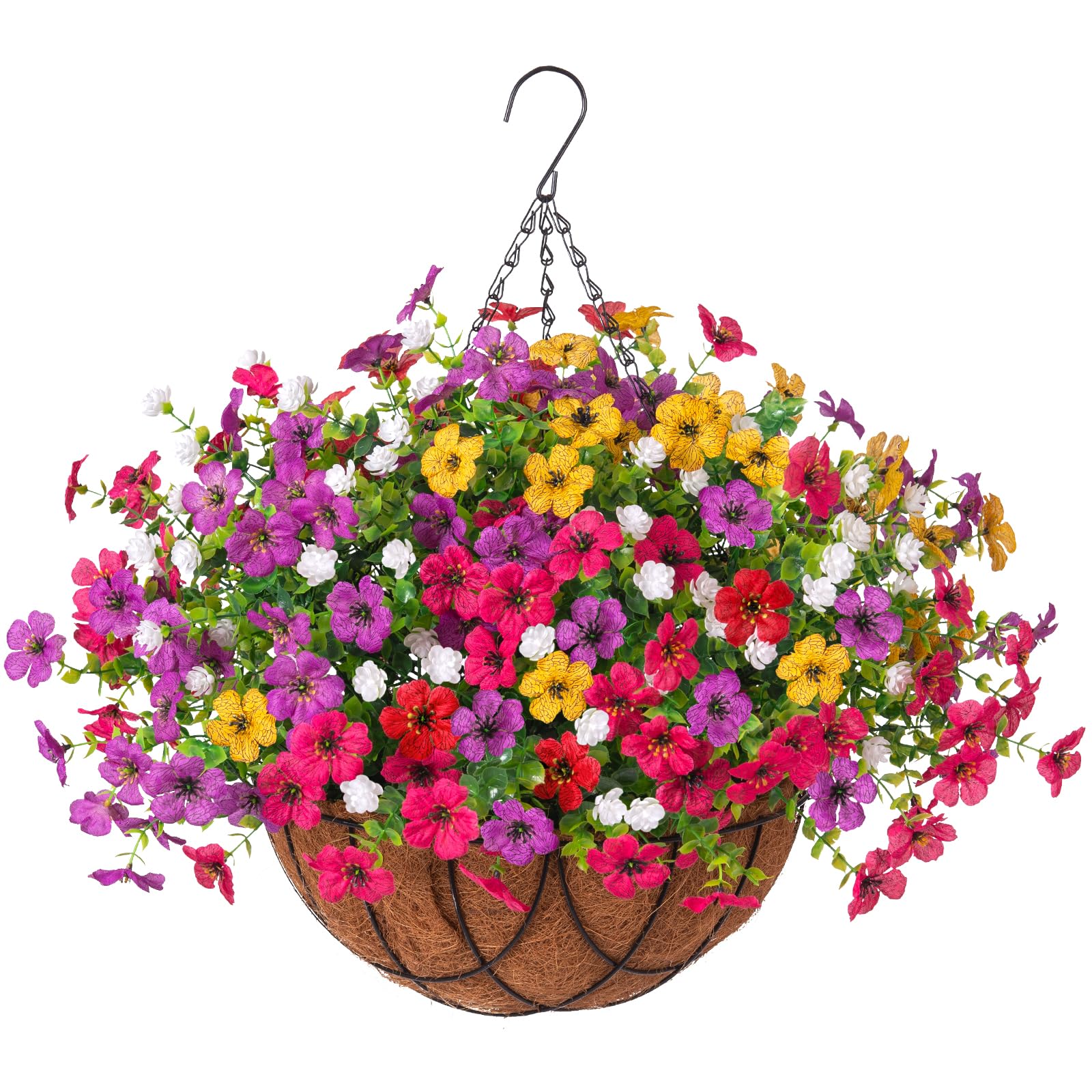 Amazon.com: INXUGAO Artificial Silk Flowers Hanging Baskets