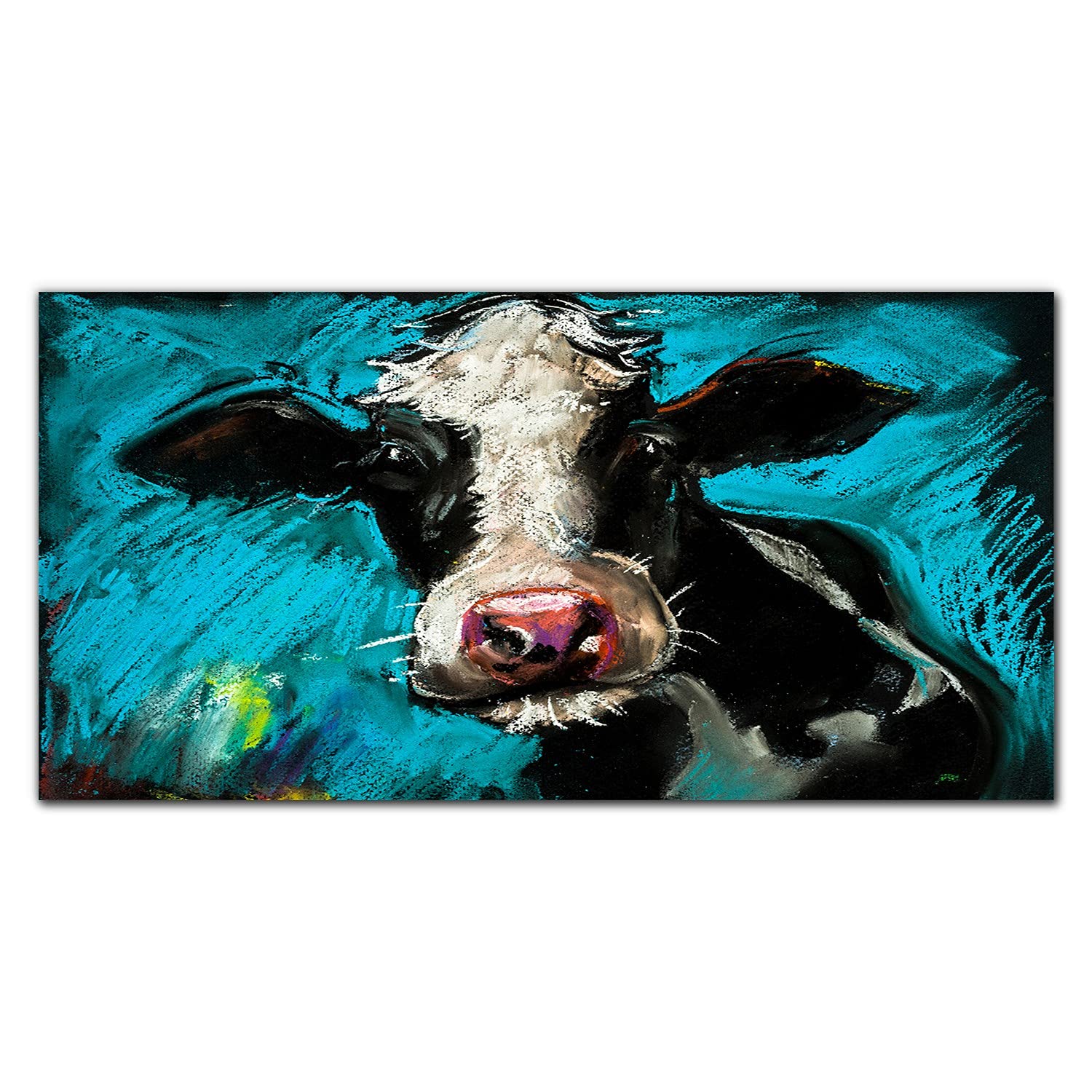 Crédence de cuisine vache verre trempé 120x60cm protection murale adhésive