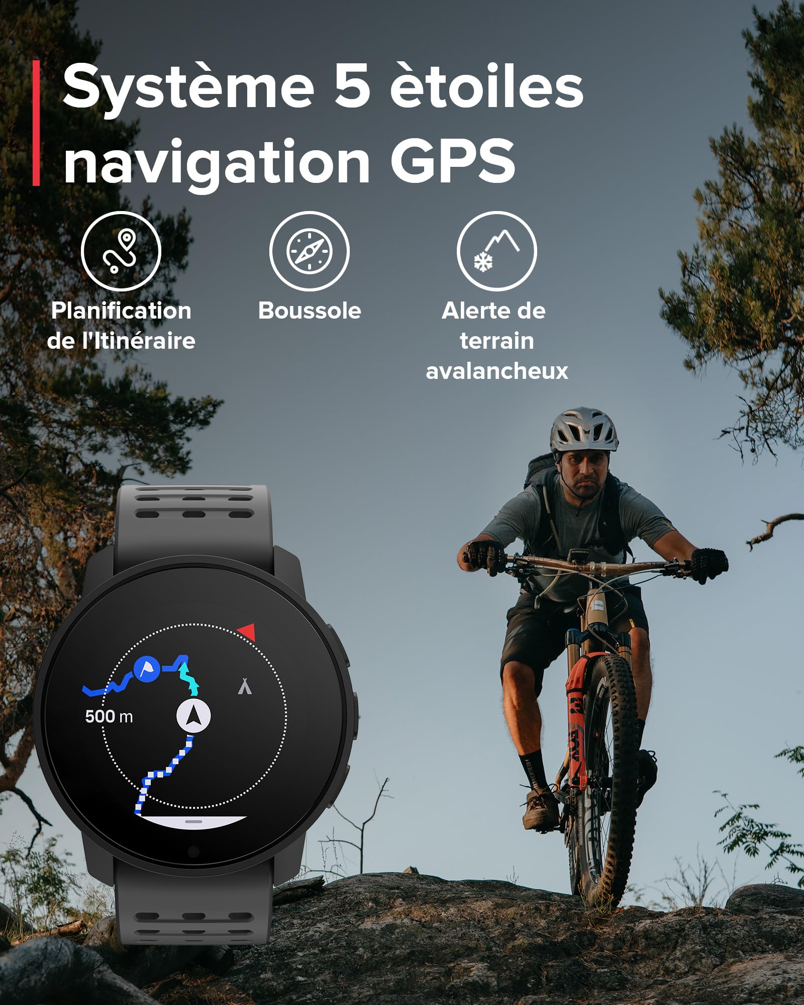 SUUNTO 9 Peak Pro Montre Sport Homme Femme, 95+ Sports, Tracker d'Activités GPS, Smartwatch Soins de Santé 24/7, Cardiofréquencemètre, Altimètre, Baromètre, 21 Jours d'Autonomie