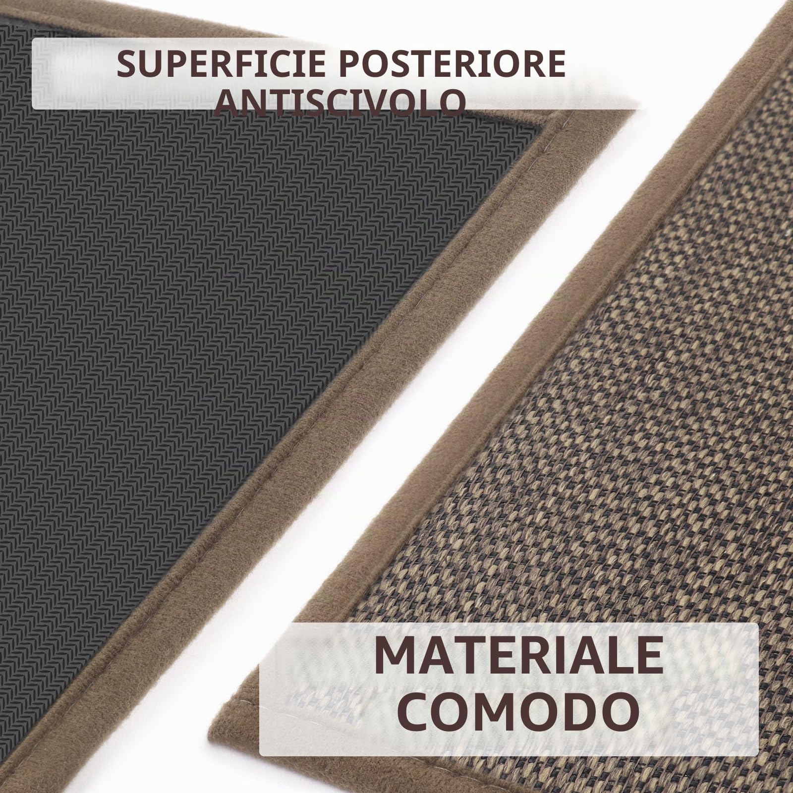 LEKEEPGO Zerbino Ingresso Interno 43 x 75 cm, Tappeto Ingresso Interno Antiscivolo, Assorbente Tappetino Entrata Lavabile per Casa Porta, Corridoio, Marrone