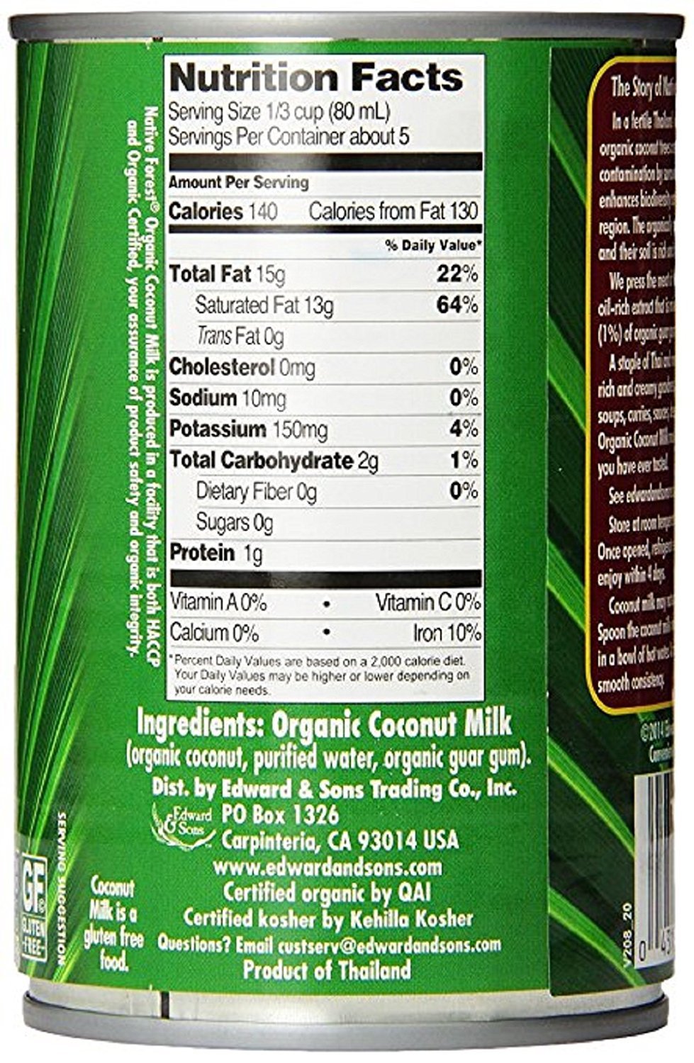 Native Forest Organic Classic Coconut Milk, 13.5-oz. Cans (Count of 3)